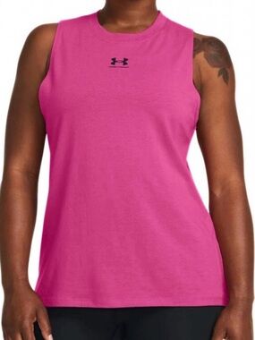 Under Armour Women's Bright Pink Crewneck Tank Top